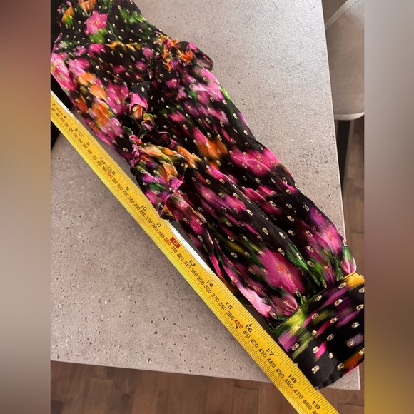 Generation Love Floral Sheer Sleeve Black Top - Picture 10 of 10